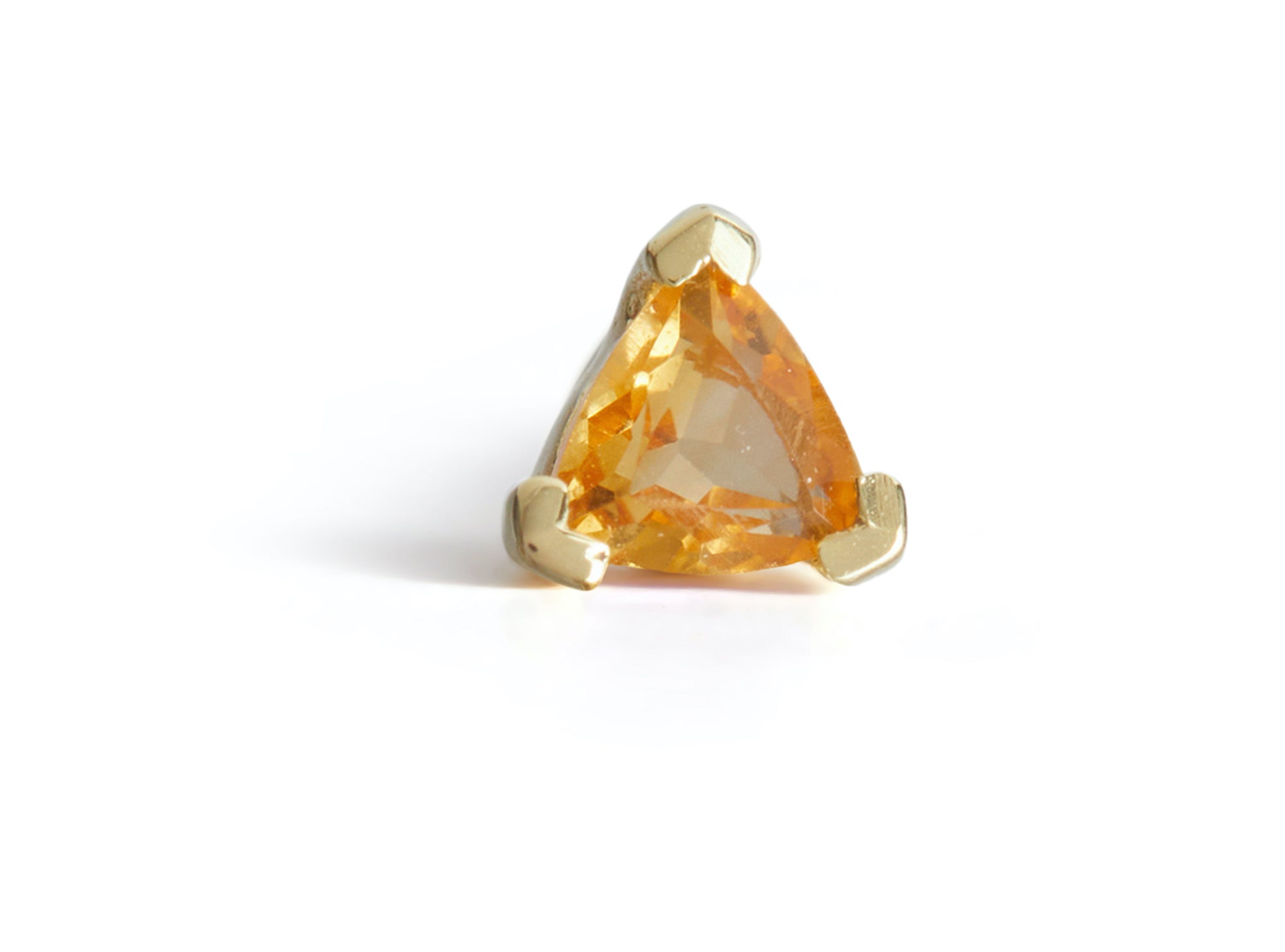Birthstone Trillion Stud Solid Gold