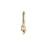 Birthstone Trillion Charm Hoop Solid Gold