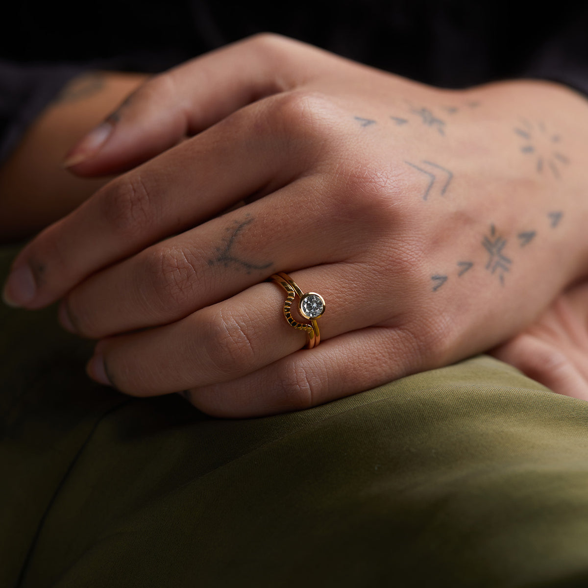 Solitaire Ring Solid Gold