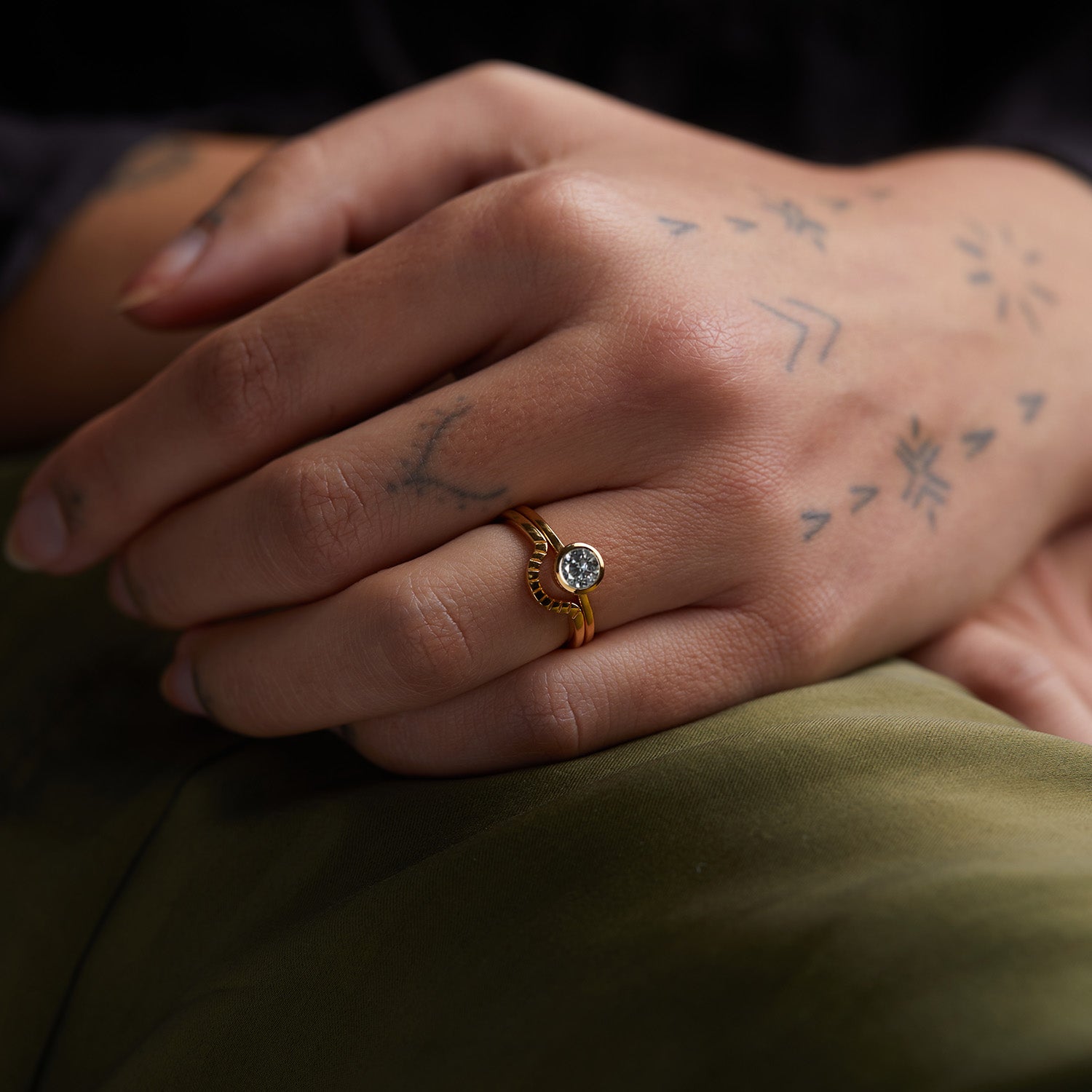 Solitaire Ring Solid Gold