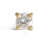 Birthstone Round Stud Solid Gold