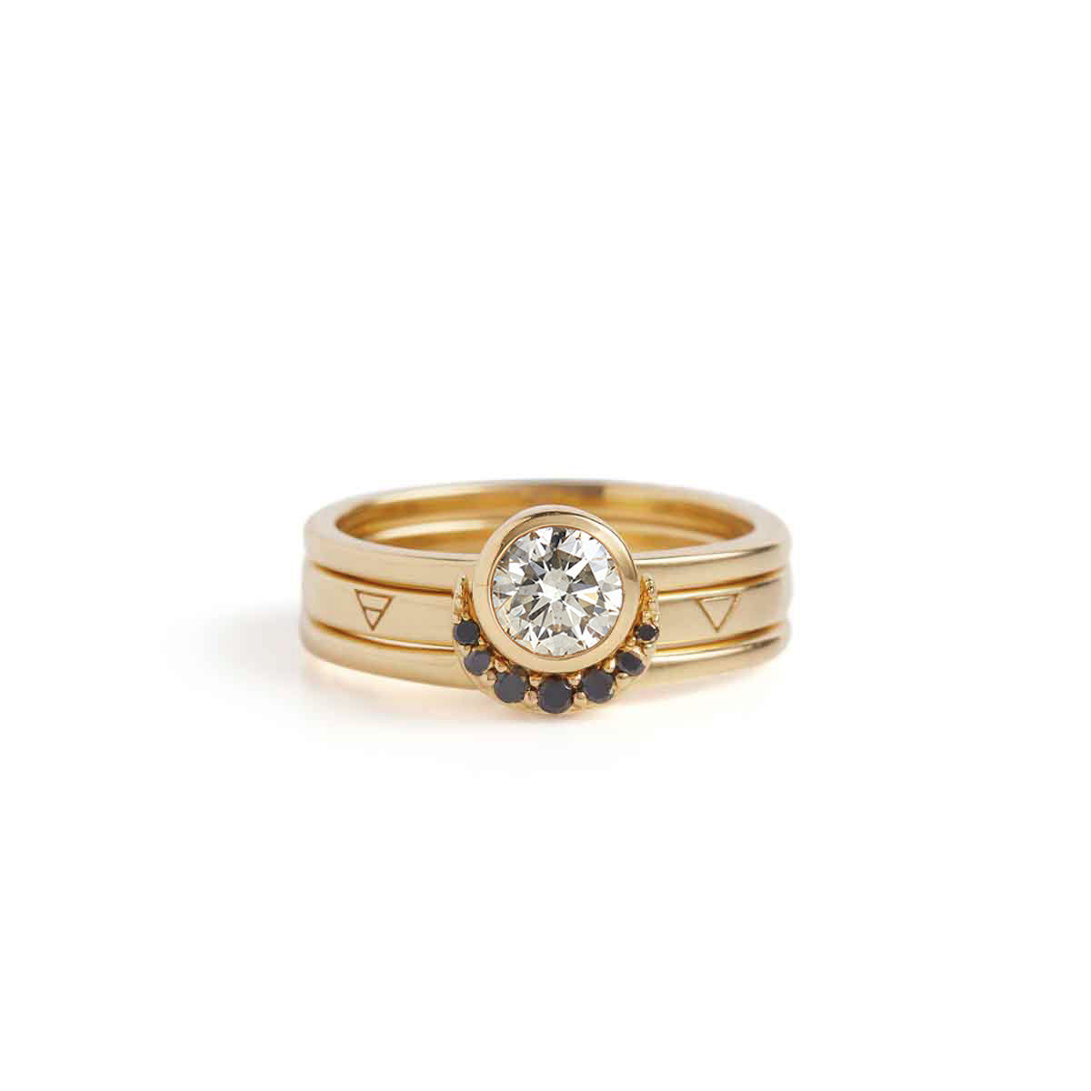 Eclipse Fine Stack Diamond Solid Gold