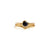 Peak Engraved & Solitaire Stack Solid Gold