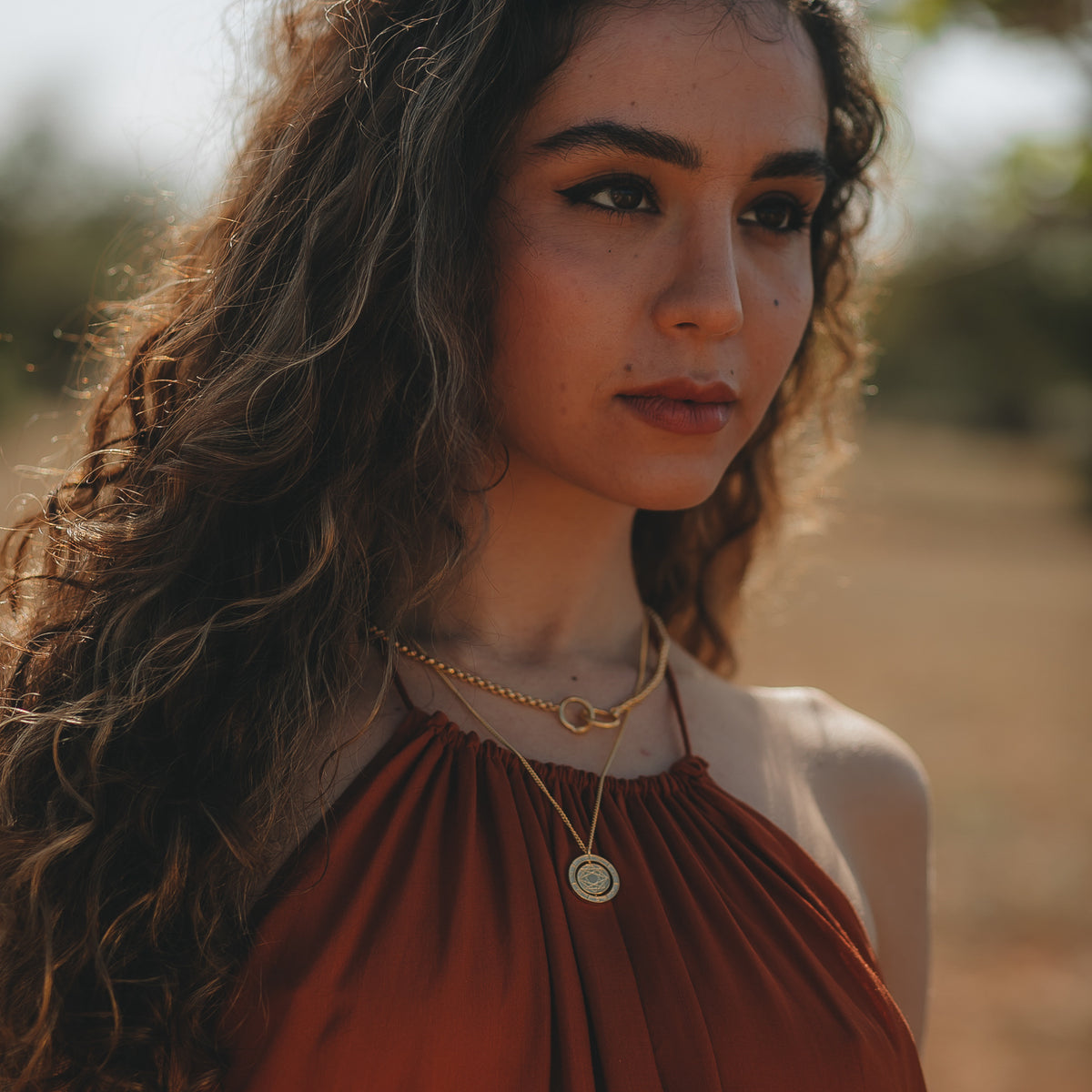 Alchemist's Mini Spinning Necklace Gold