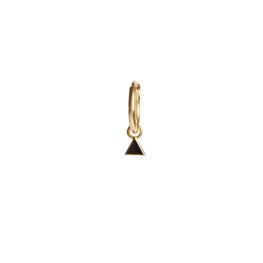 Four Elements Enamel Mini Hoop Earrings Gold