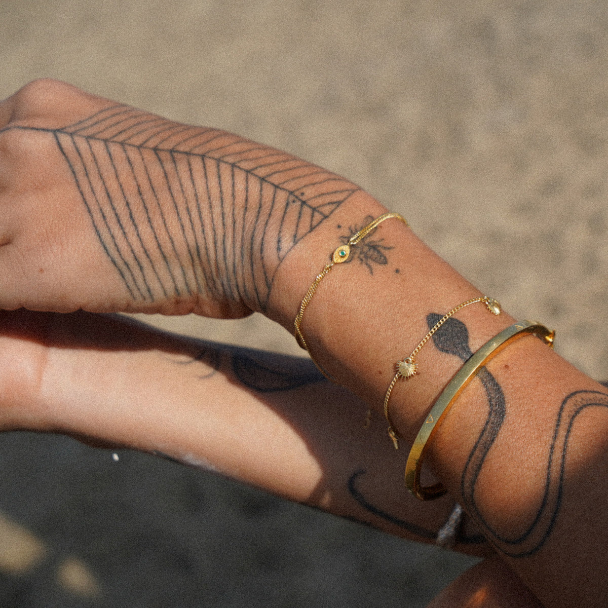 Rays of Light Mini Bracelet Turquoise Gold