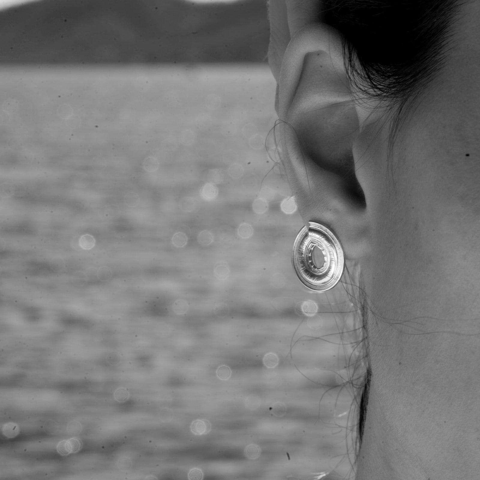Galatea Twisted Stud Earrings Silver