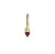 Birthstone Trillion Charm Hoop Solid Gold