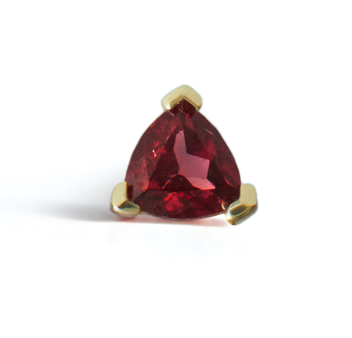 Birthstone Trillion Stud Solid Gold