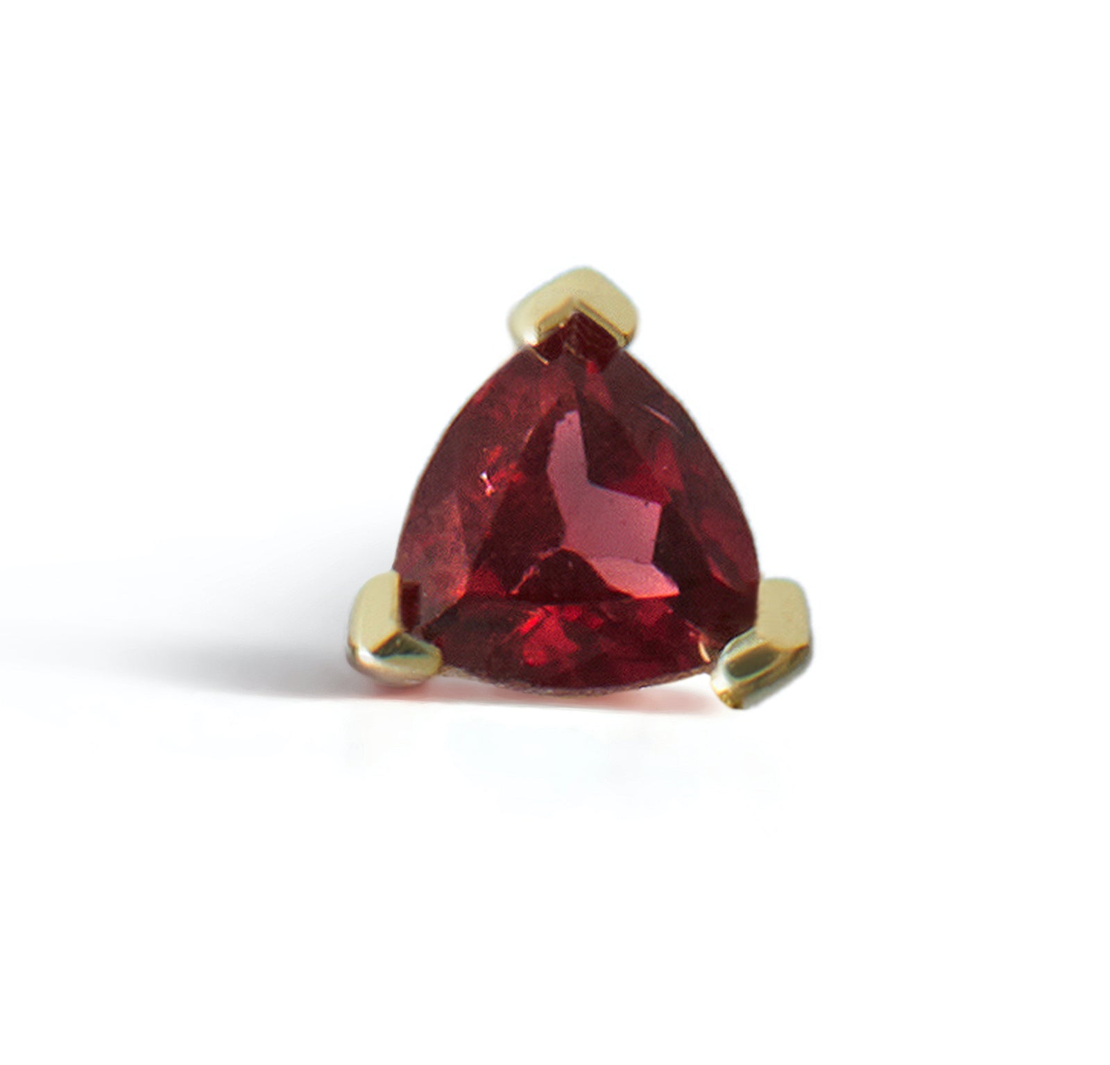 Birthstone Trillion Stud Solid Gold