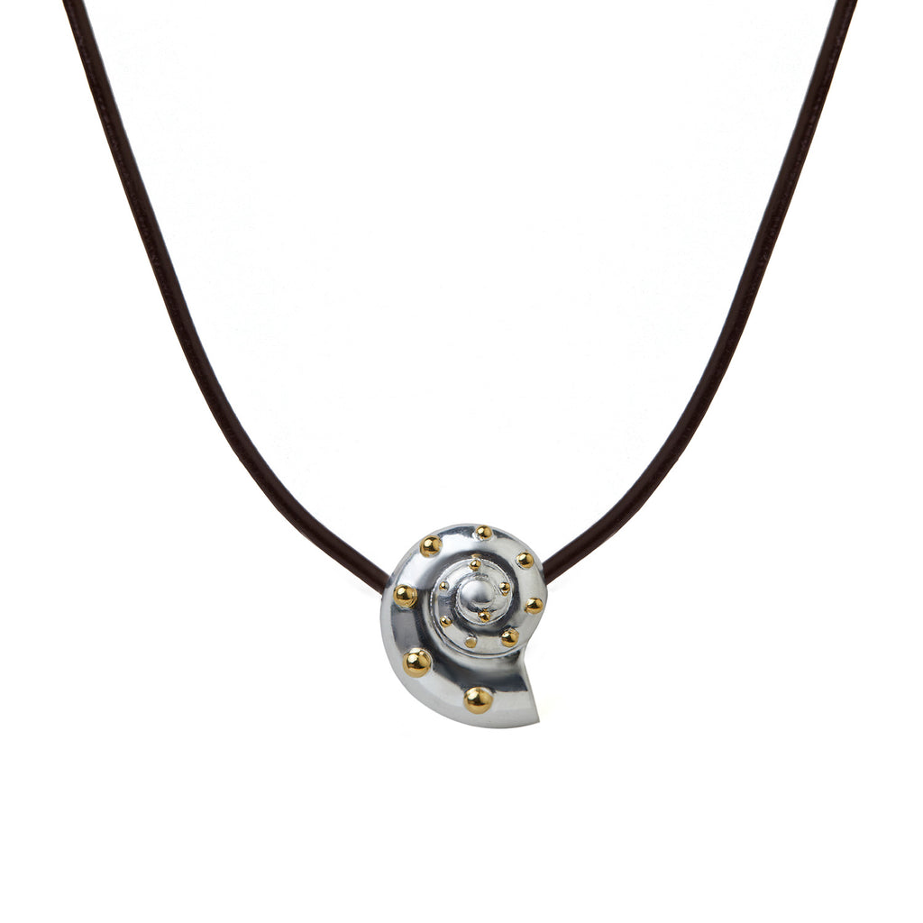 Inanna Spiral Metal Cord Necklace