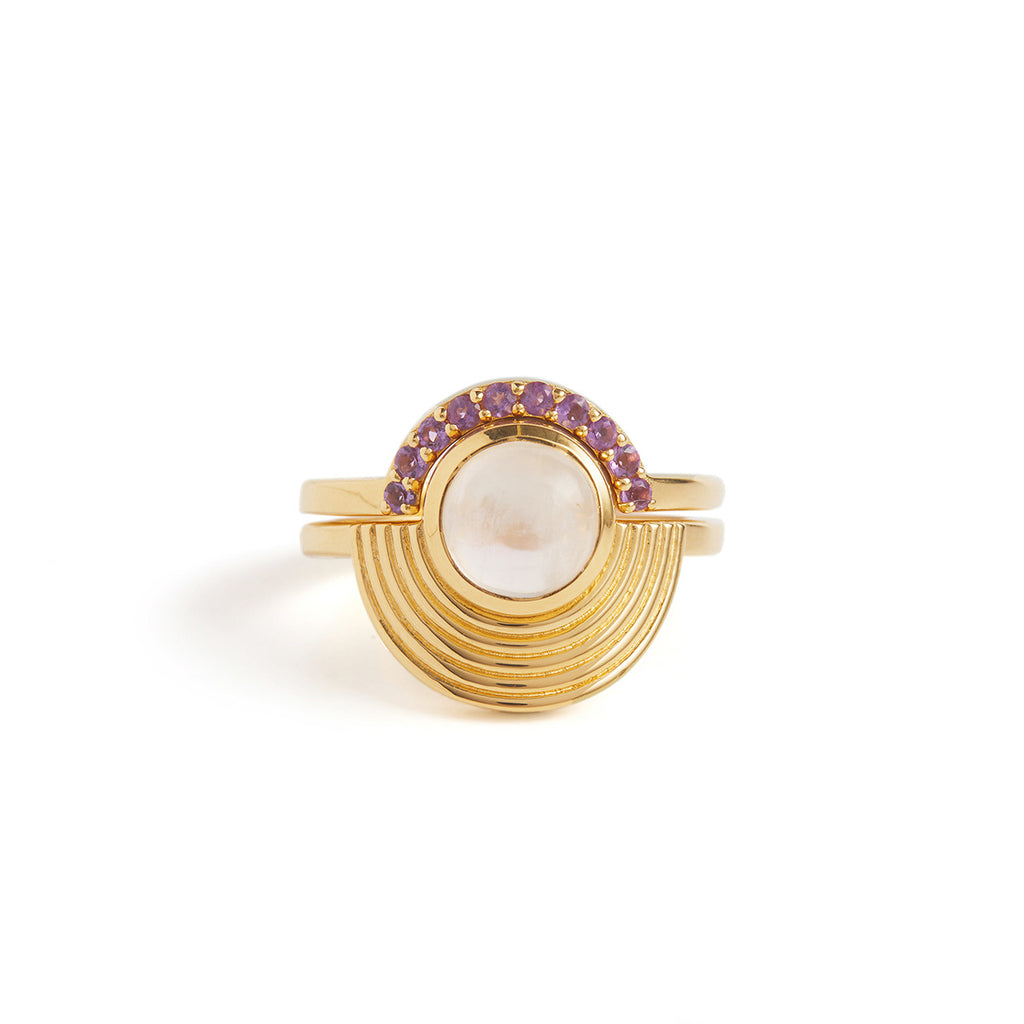 Interstellar Fine Stack Moonstone Solid