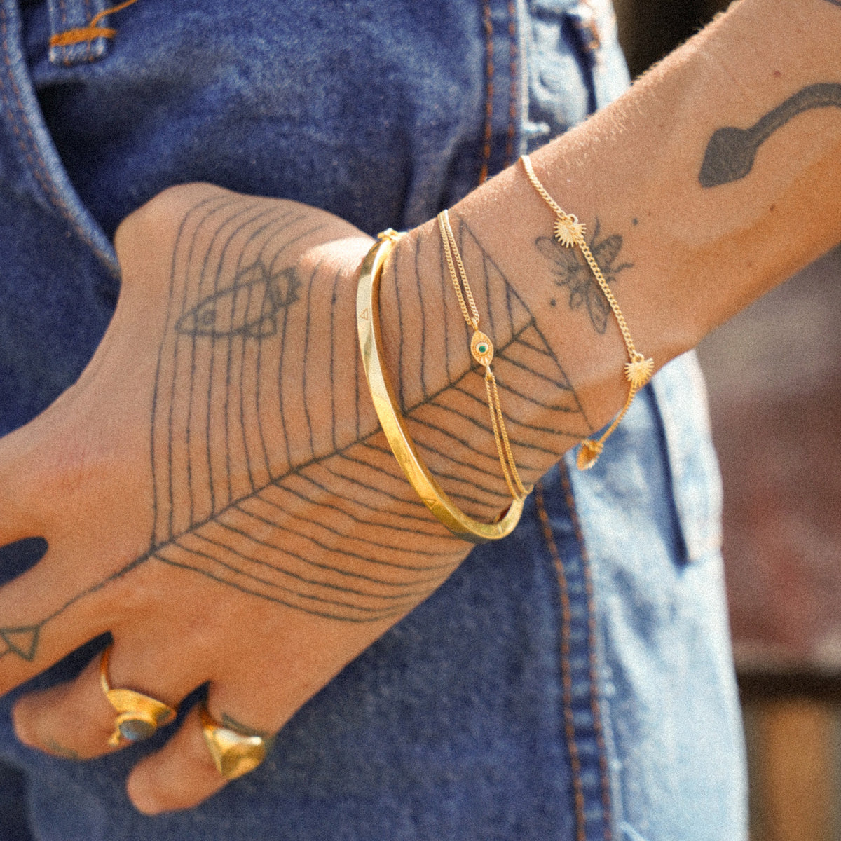 Rays of Light Mini Bracelet Turquoise Silver