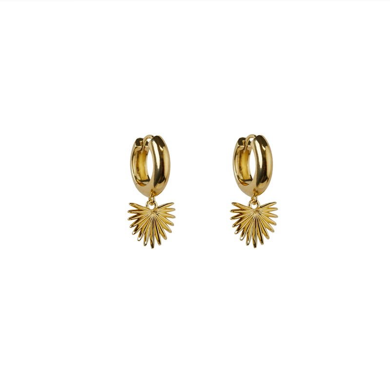 Ishtar Chunky Hoop Earrings Gold