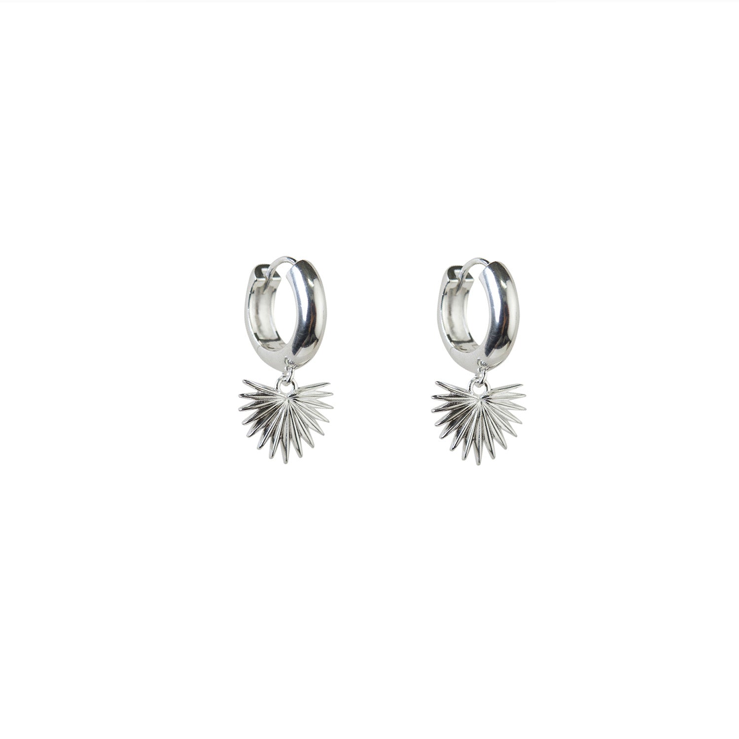 Ishtar Chunky Hoop Earrings Silver
