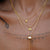 Rays of Light Mini Necklace Emerald Gold