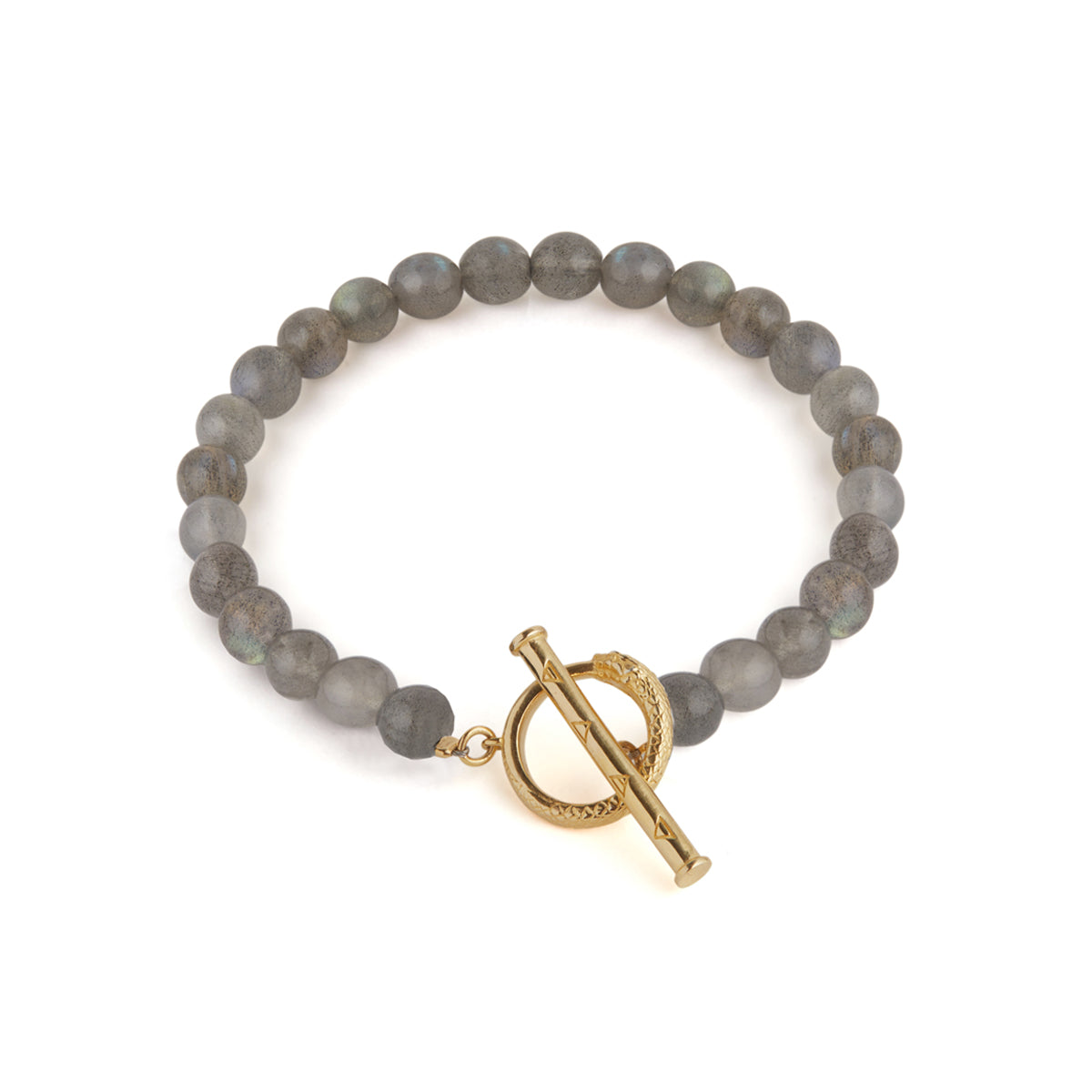 Ouroboros Labradorite Bracelet Gold