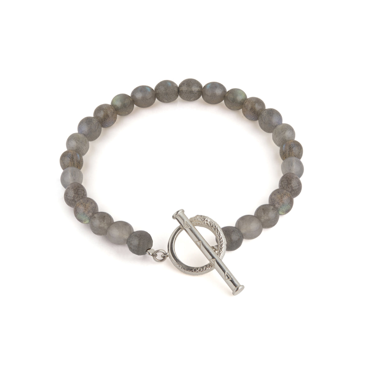 Ouroboros Labradorite Bracelet Silver