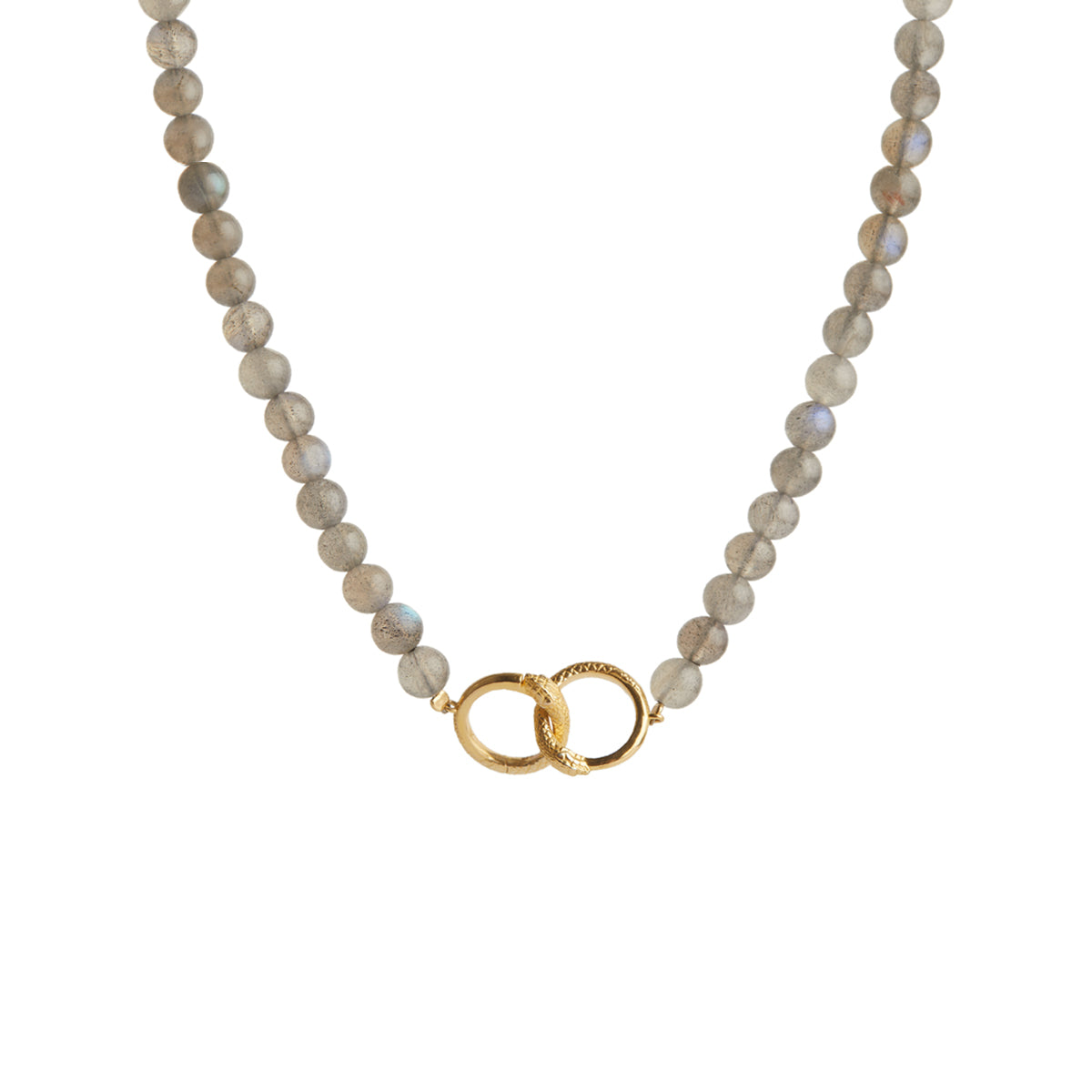 Ouroboros Labradorite Necklace Gold