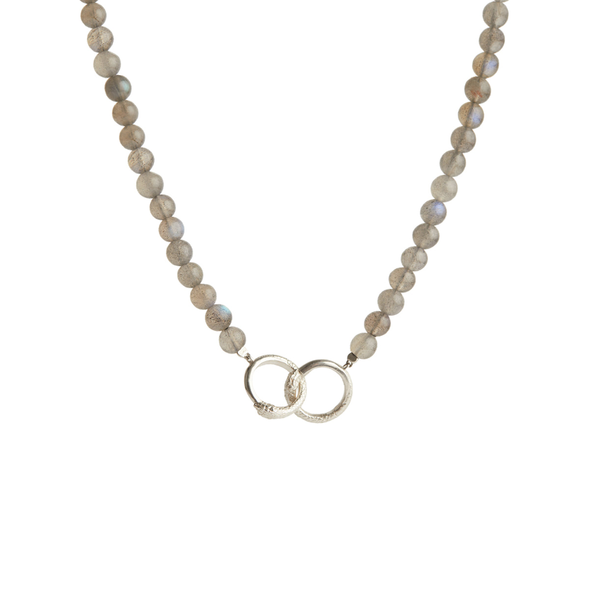 Ouroboros Labradorite Necklace Silver