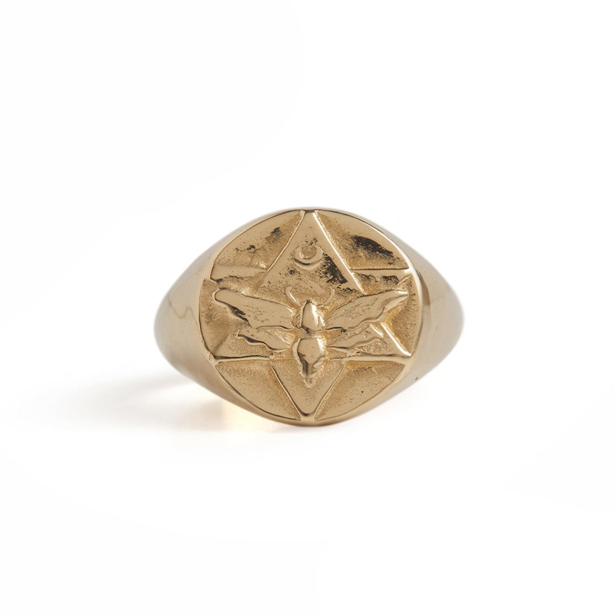 Lunar Signet Ring Solid Gold