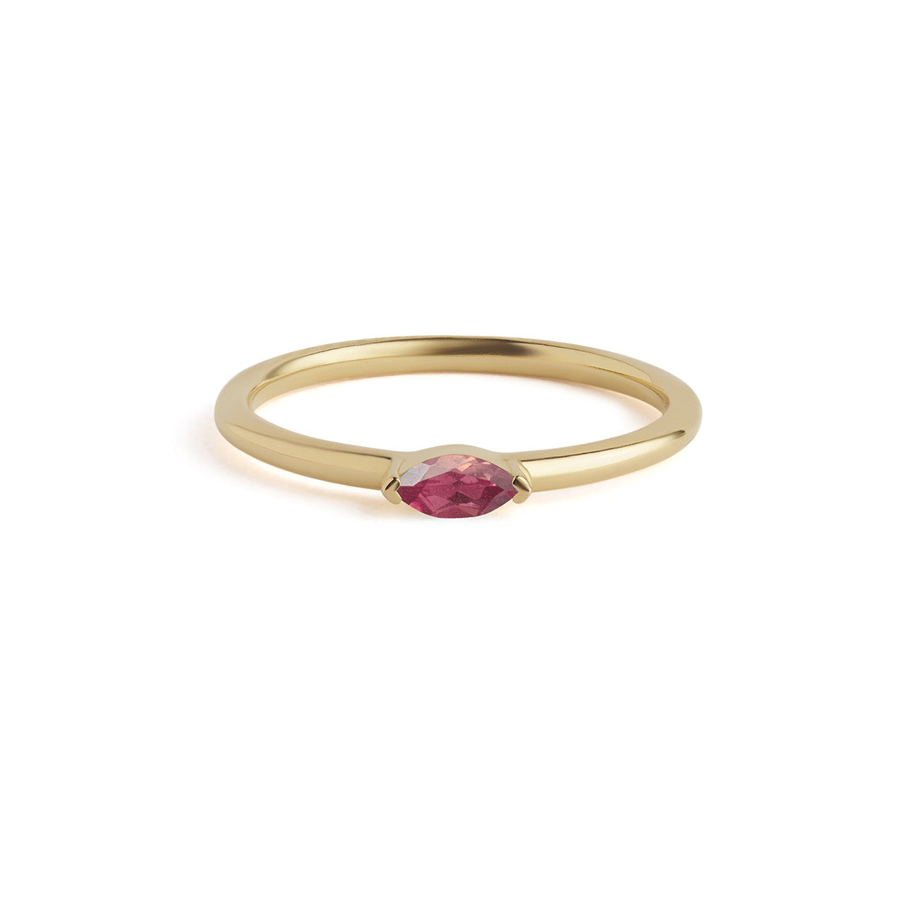 Birthstone Marquise Ring Solid Gold