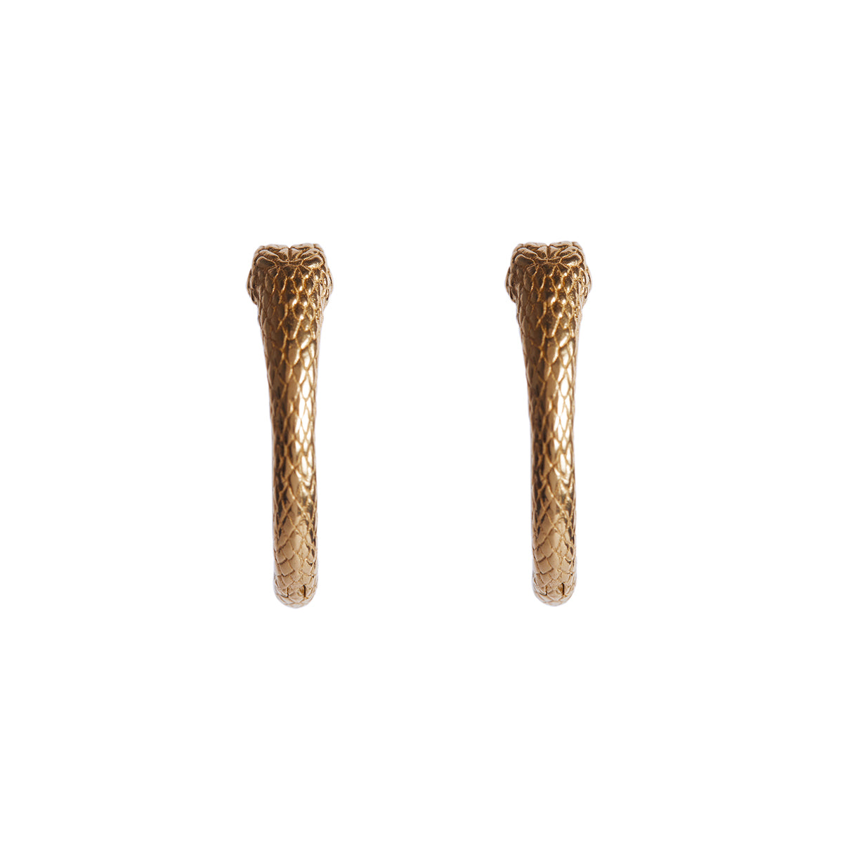 Ouroboros Snake Hoops Solid Gold