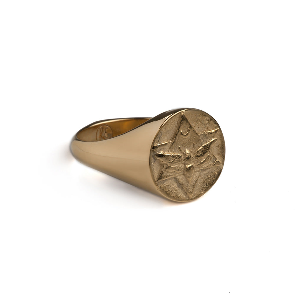 Lunar Signet Ring Solid Gold