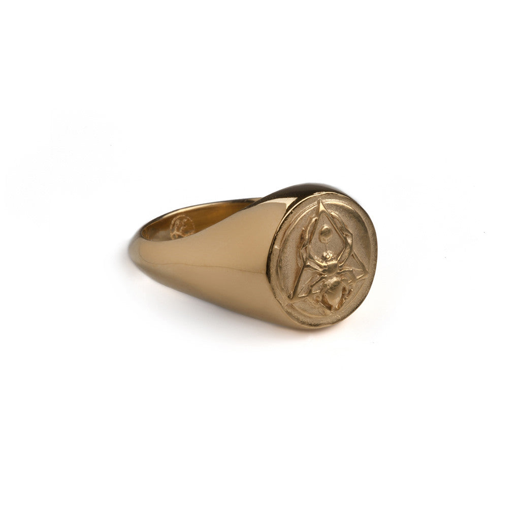 The Creation Signet Ring Gold Solid Gold