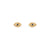 Rays Of Light Studs Black Sapphire Solid Gold