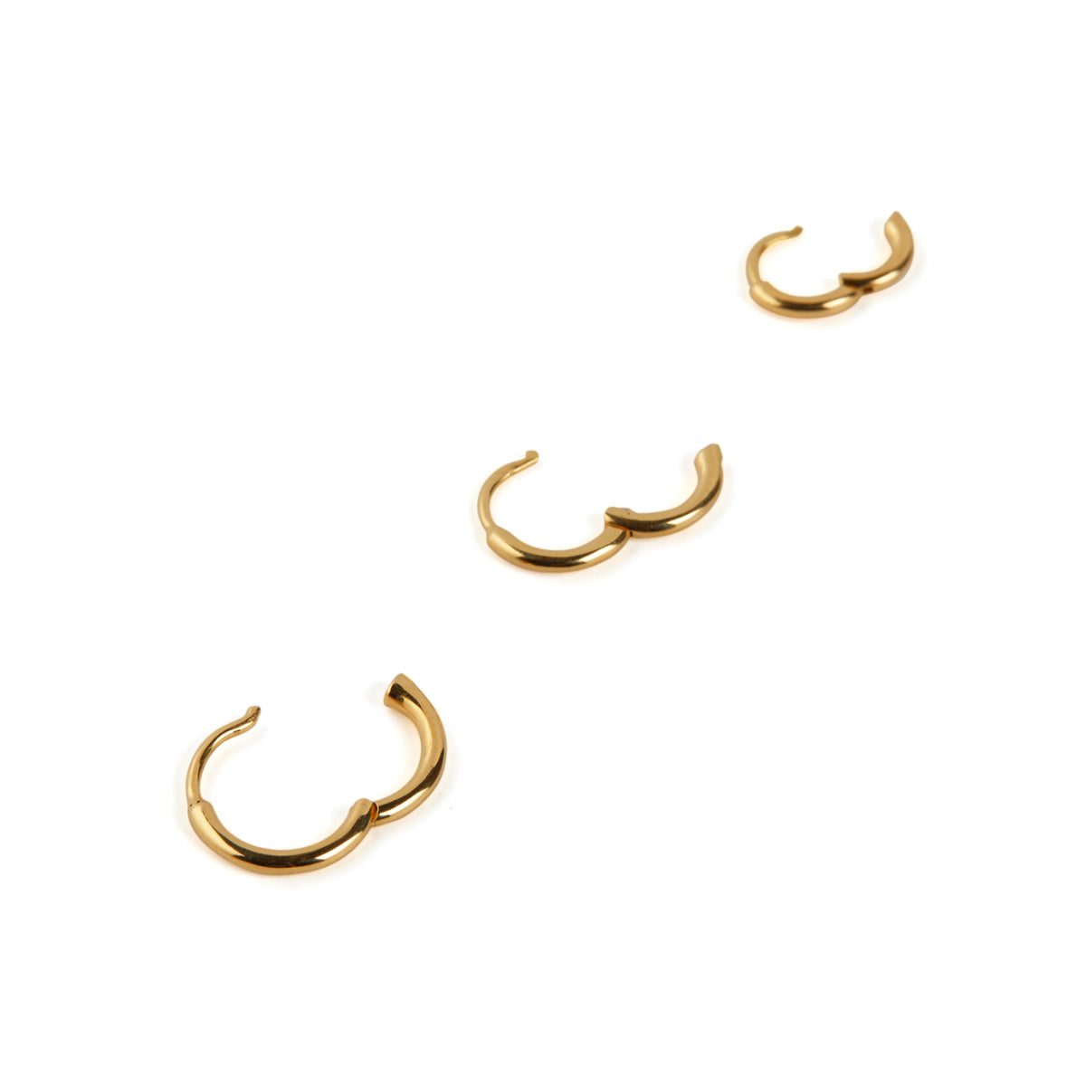 Mini Huggie Hoops Solid Gold