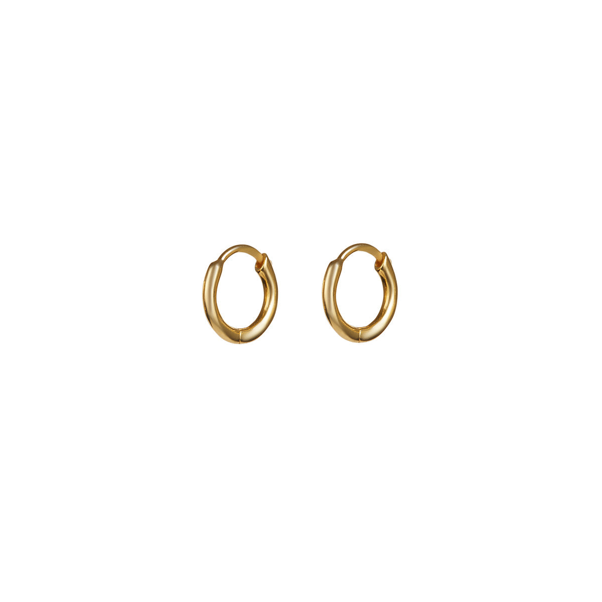 Mini Huggie Hoops, Solid Gold