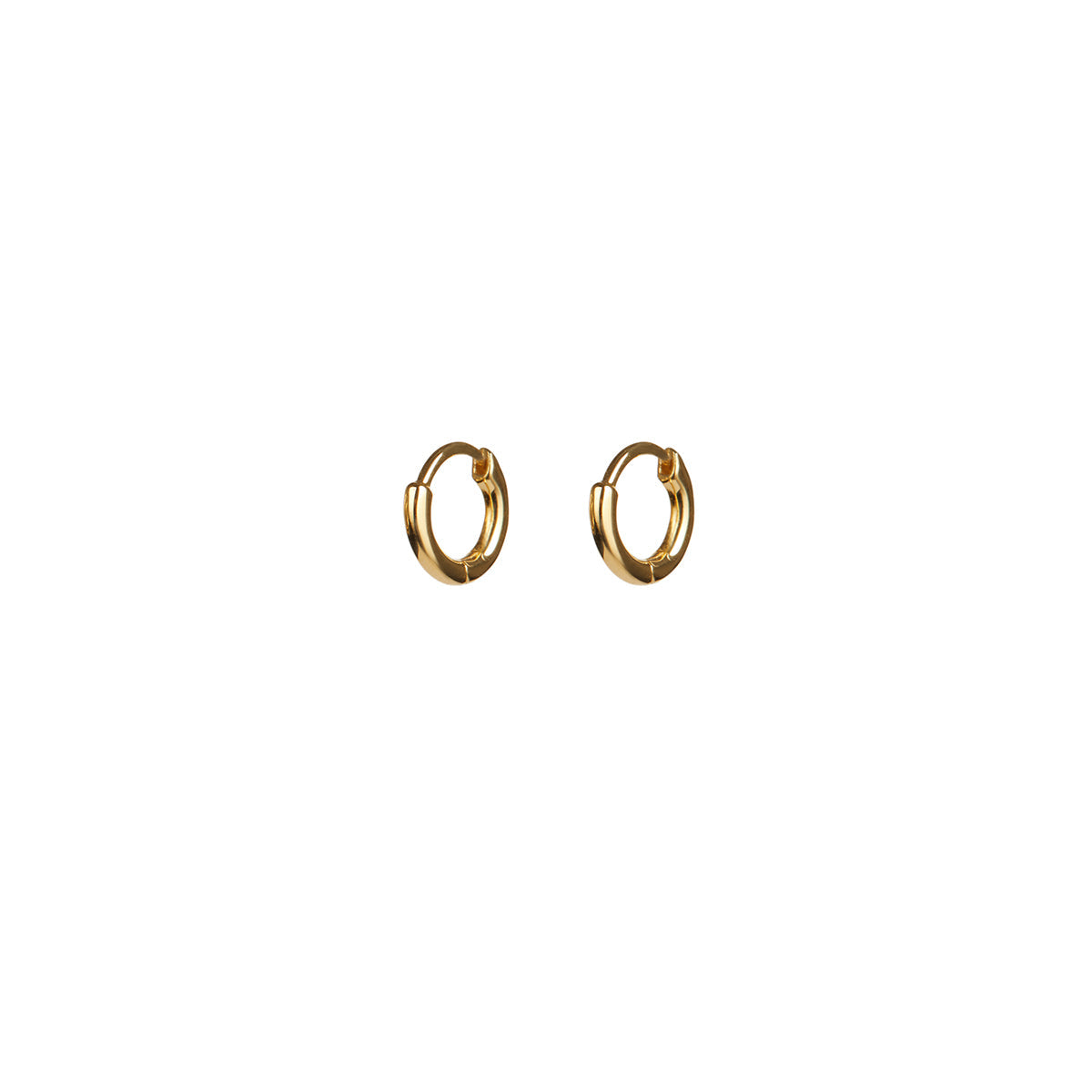 Mini Huggie Hoops, Solid Gold