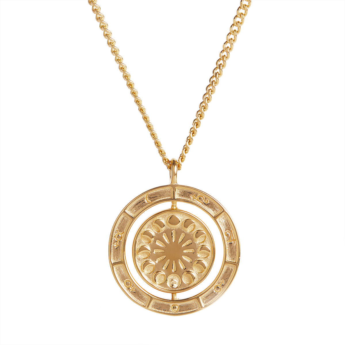 Alchemist's Mini Spinning Necklace Solid Gold