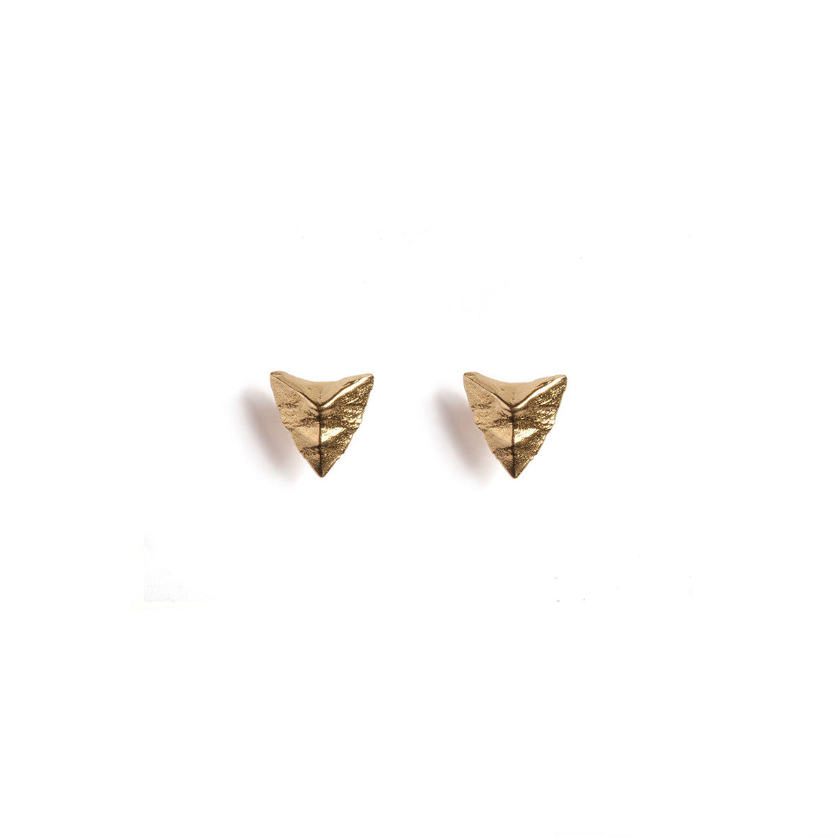 Modern Primitive Mini Stud Earrings Solid Gold