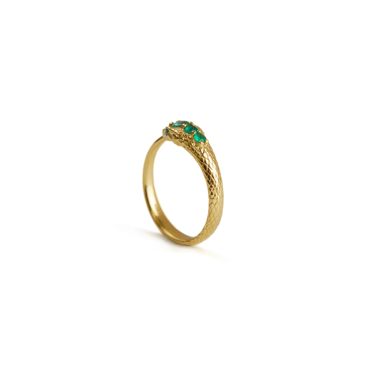 Ouroboros Jewelled Snake Ring Solid Gold