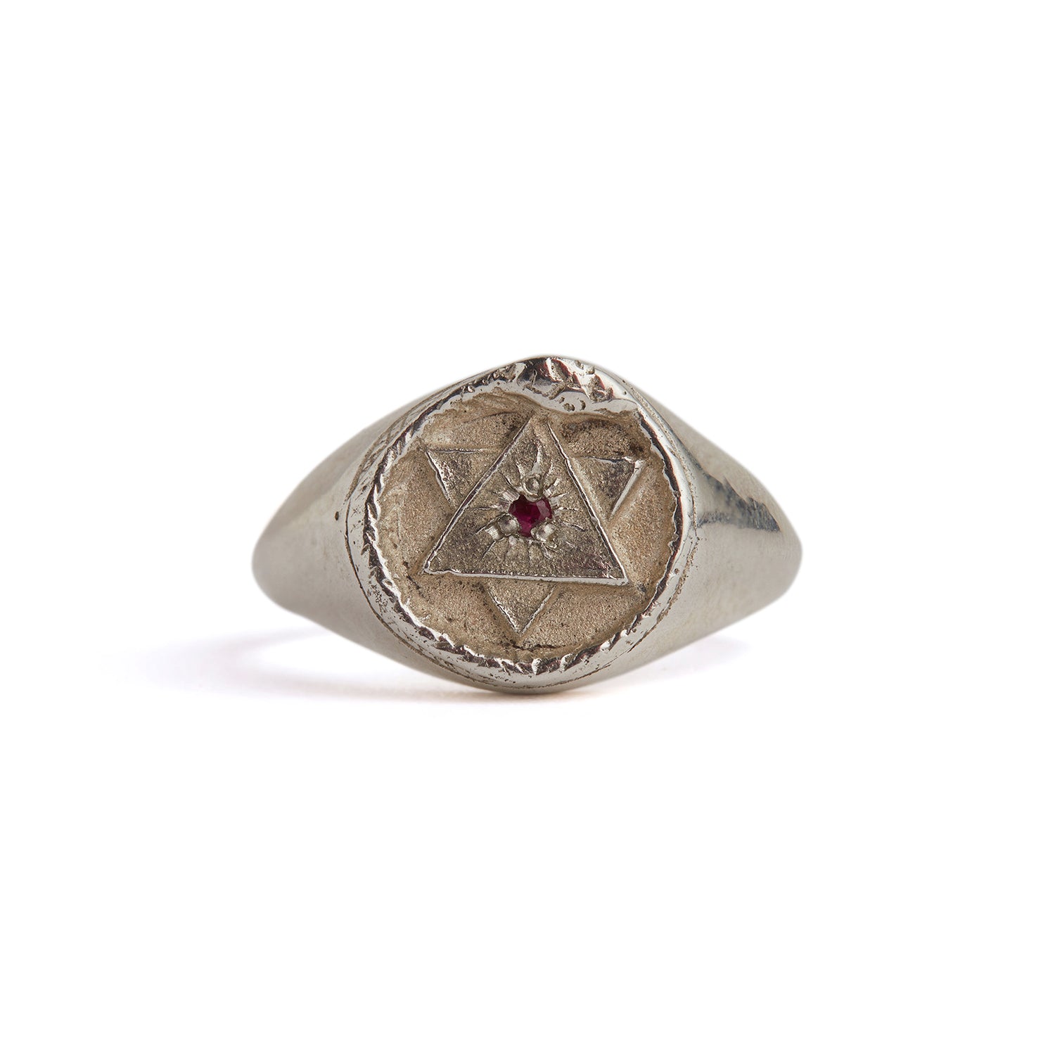 Ouroboros Signet Ring Silver