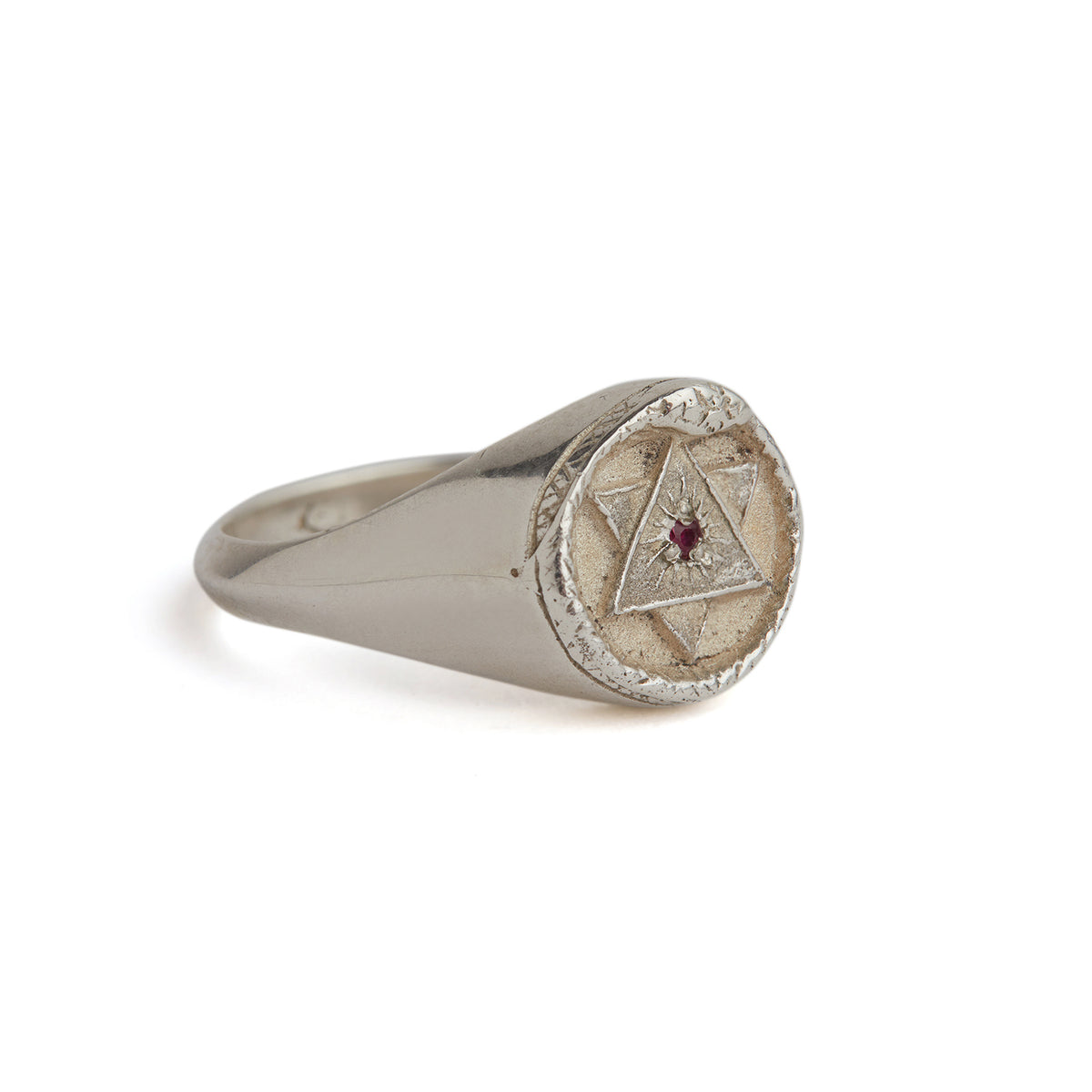 Ouroboros Signet Ring Silver