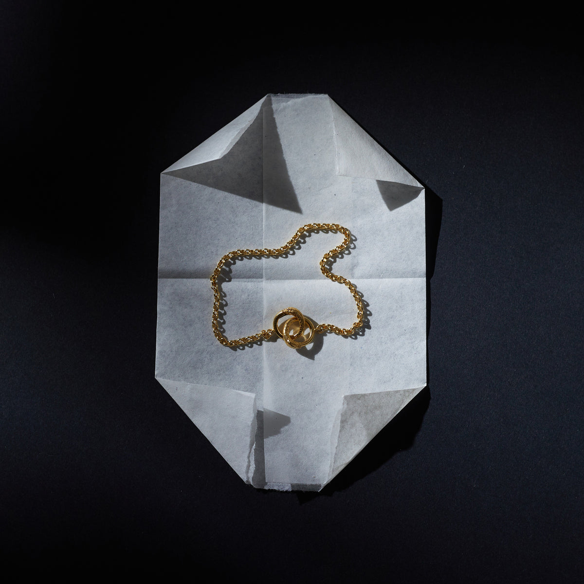 Ouroboros Snake Clasp Chain Bracelet Solid Gold