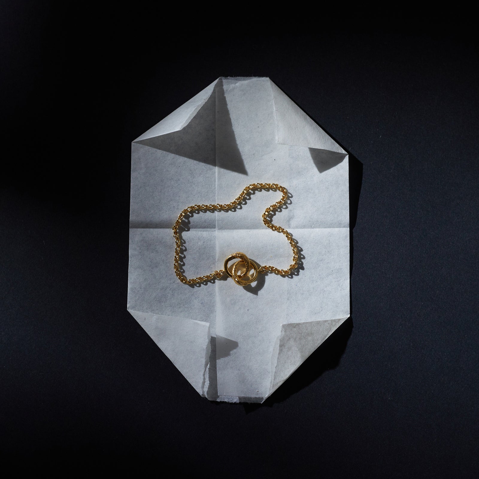 Ouroboros Snake Clasp Chain Bracelet Solid Gold