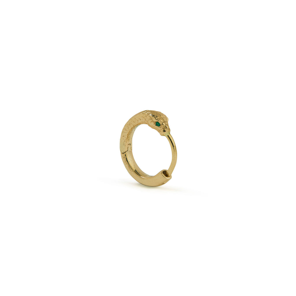 Ouroboros Jewelled Snake Mini Huggie Solid