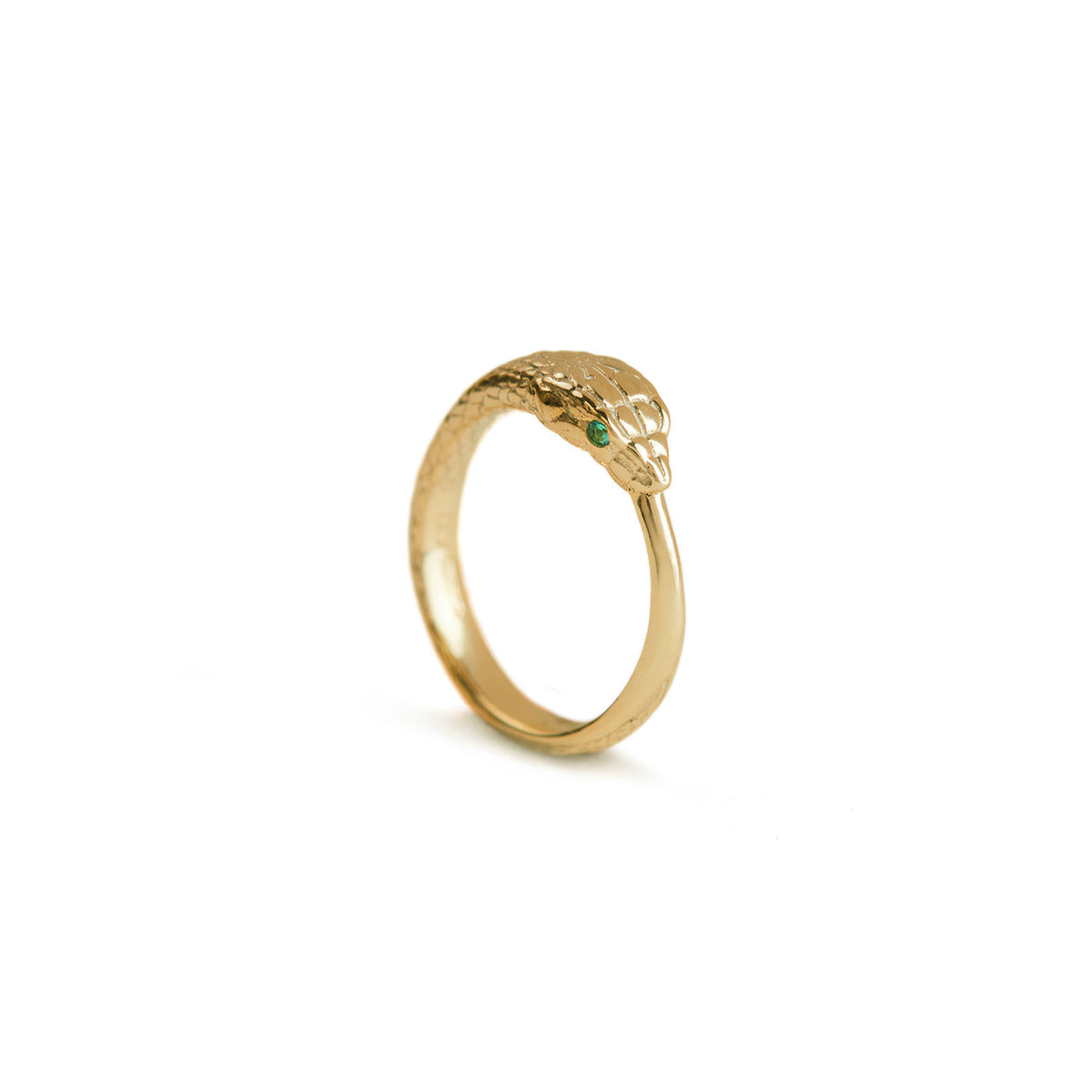 Ouroboros Snake Pinky Ring Solid Gold