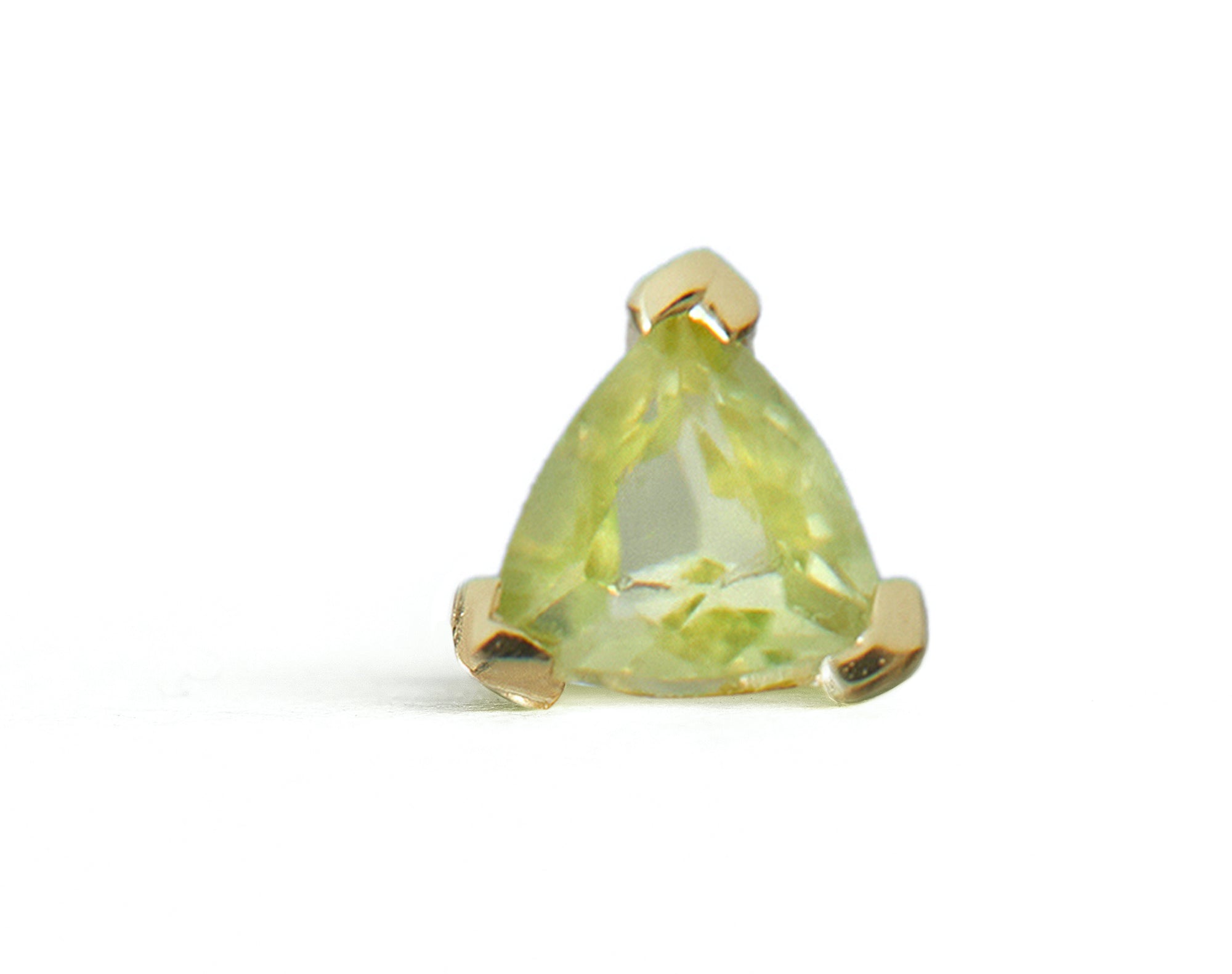 Birthstone Trillion Stud Solid Gold