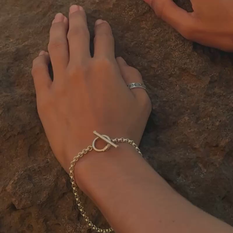 Ouroboros Chain Bracelet Gold