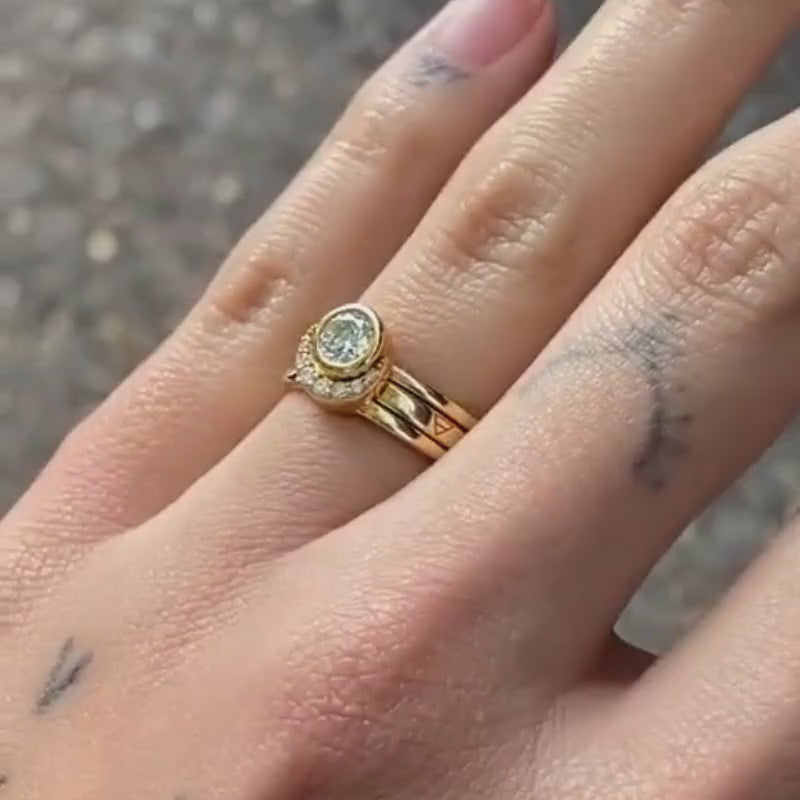 Eclipse Fine Stack Diamond Solid Gold