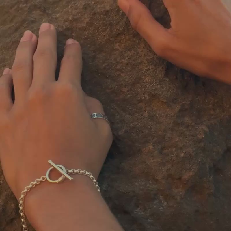 Ouroboros Chain Bracelet Silver