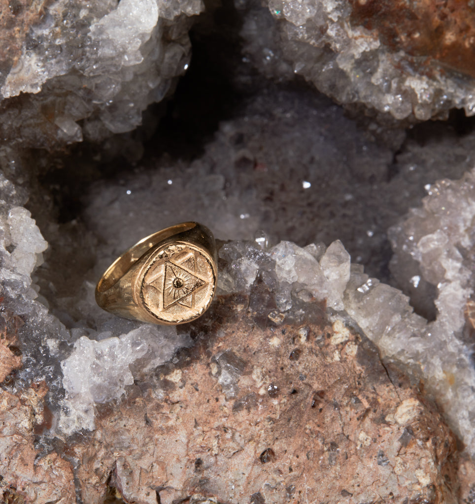 Ouroboros Signet Ring Solid Gold