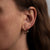 Birthstone Round Stud Solid Gold