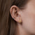 Rays Of Light Studs Emerald Solid Gold