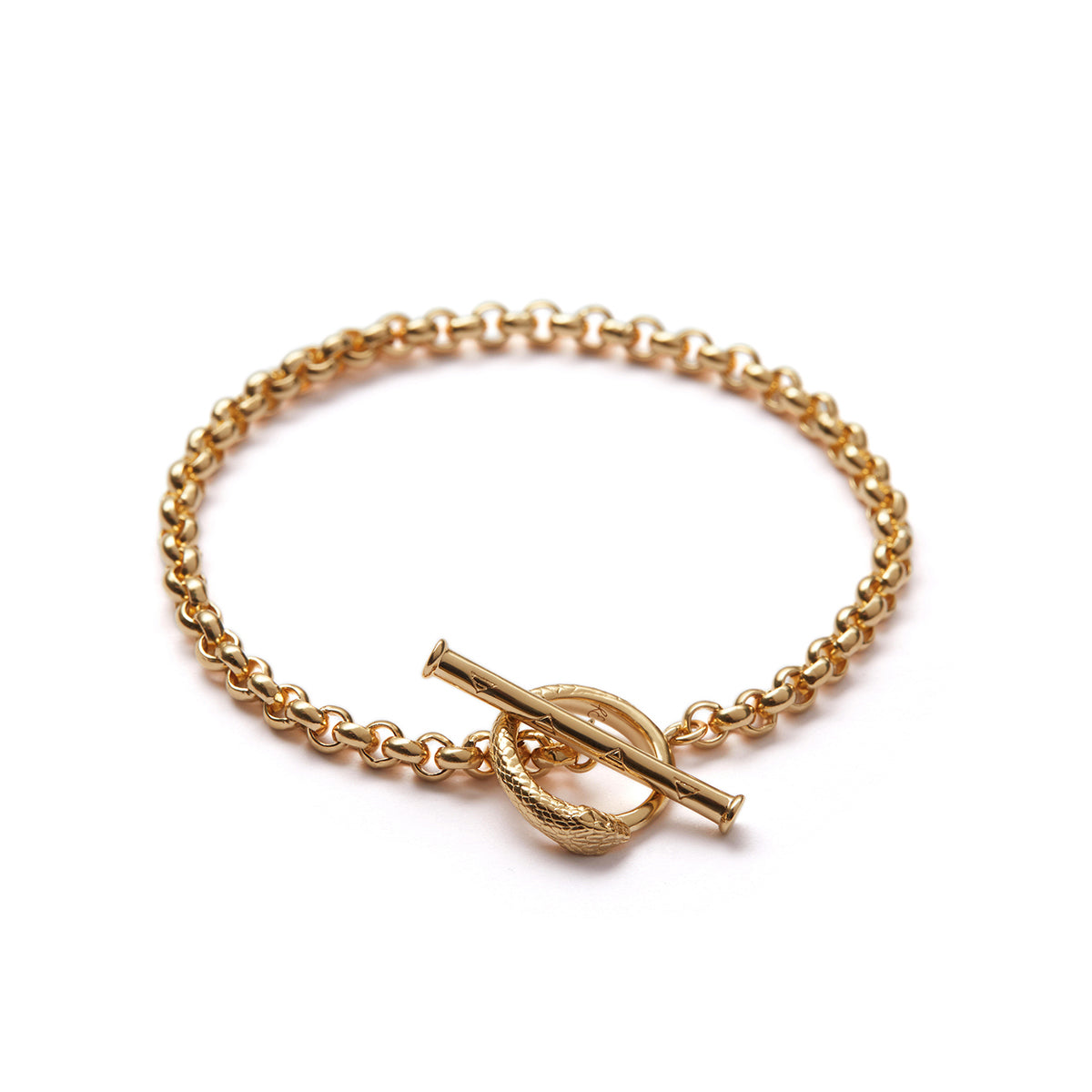 Ouroboros Chain Bracelet Gold